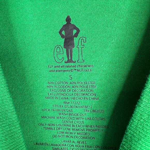 Buddy The Elf Smiling Is My Favorite T-Shirt Green Christmas Movie Womens S - Picture 4 of 4